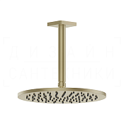 Gessi Rilievo Верхний душ d25 см, потолоч. высота под заказ, 1 вид струи, цвет: brushed brass PVD 59150#727