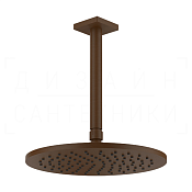 Gessi Rilievo Верхний душ d25 см, потолоч. кронш. высота под заказ, 1 вид струи, цвет: dark bronze 59150#845