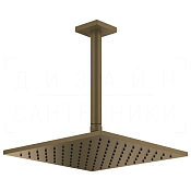 Gessi Rilievo Верхний душ 25 см, потолоч. высота под заказ, 1 вид струи, цвет: antique brass 59159#713
