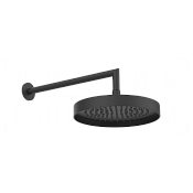 Gessi Ventaglio Верхний душ d25 см, настенный кронштейн, 1 вид струи, цвет: matte black 63045#299