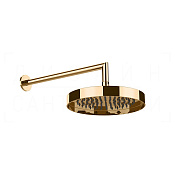 Gessi Ventaglio Верхний душ d25 см, настенный кронштейн, 1 вид струи, цвет: warm bronze PVD 63045#735