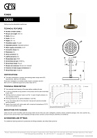 Gessi Inverso Верхний душ d25 см, потолочный кронштейн, 1 вид струи, цвет: copper PVD 63050#030