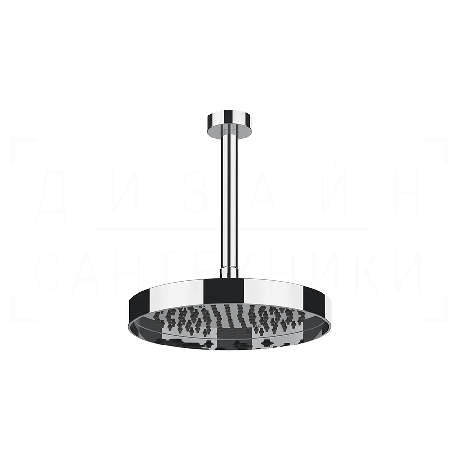 Gessi Inverso Верхний душ d25 см, потолочный кронштейн, 1 вид струи, цвет: chrome 63050#031