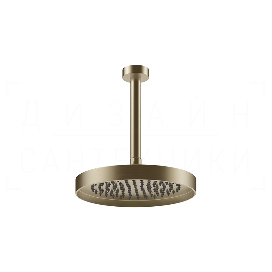 Gessi Inverso Верхний душ d25 см, потолочный кронштейн, 1 вид струи, цвет: finox brushed nickel 63050#149