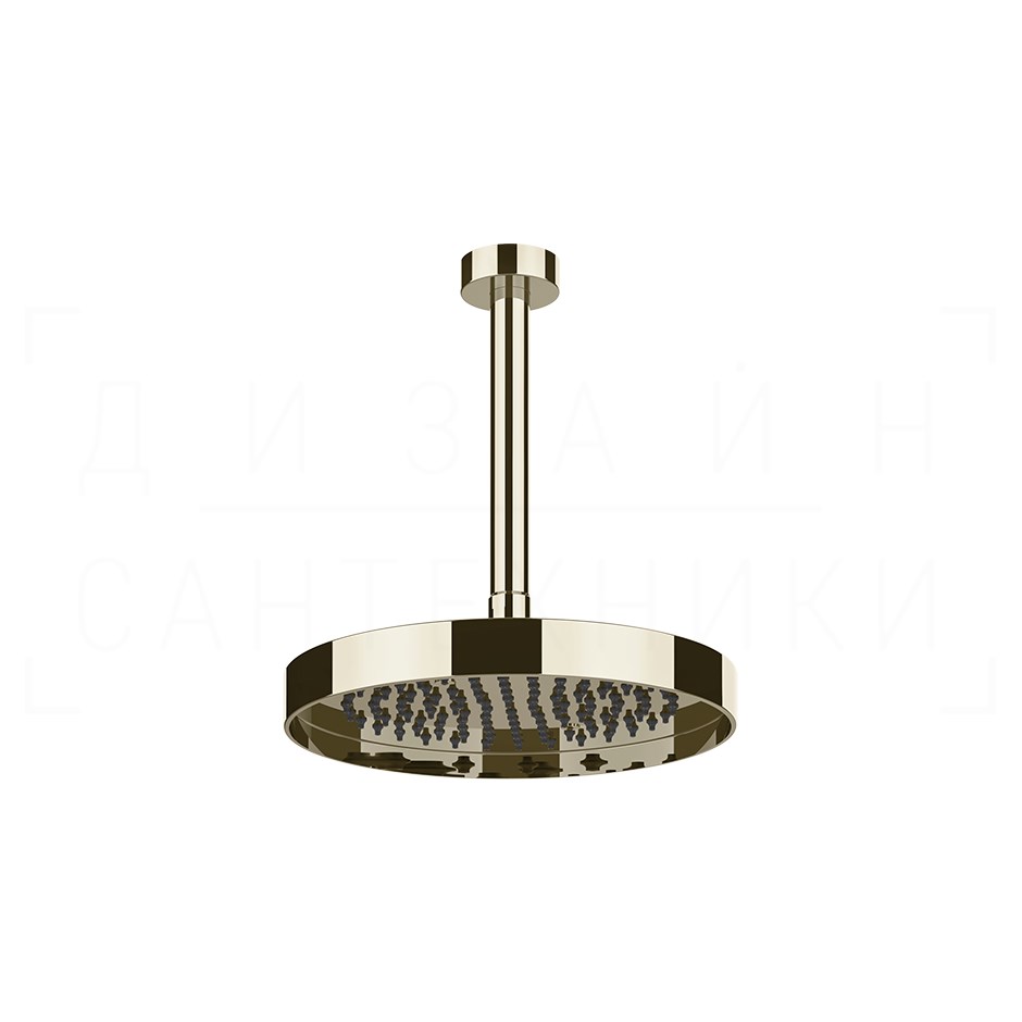 Gessi Inverso Верхний душ d25 см, потолочный кронштейн, 1 вид струи, цвет: nickel PVD 63050#720