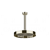 Gessi Inverso Верхний душ d25 см, потолочный кронштейн, 1 вид струи, цвет: nickel PVD 63050#720