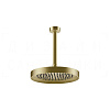 Gessi Inverso Верхний душ d25 см, потолочный кронштейн, 1 вид струи, цвет: brushed brass PVD 63050#727
