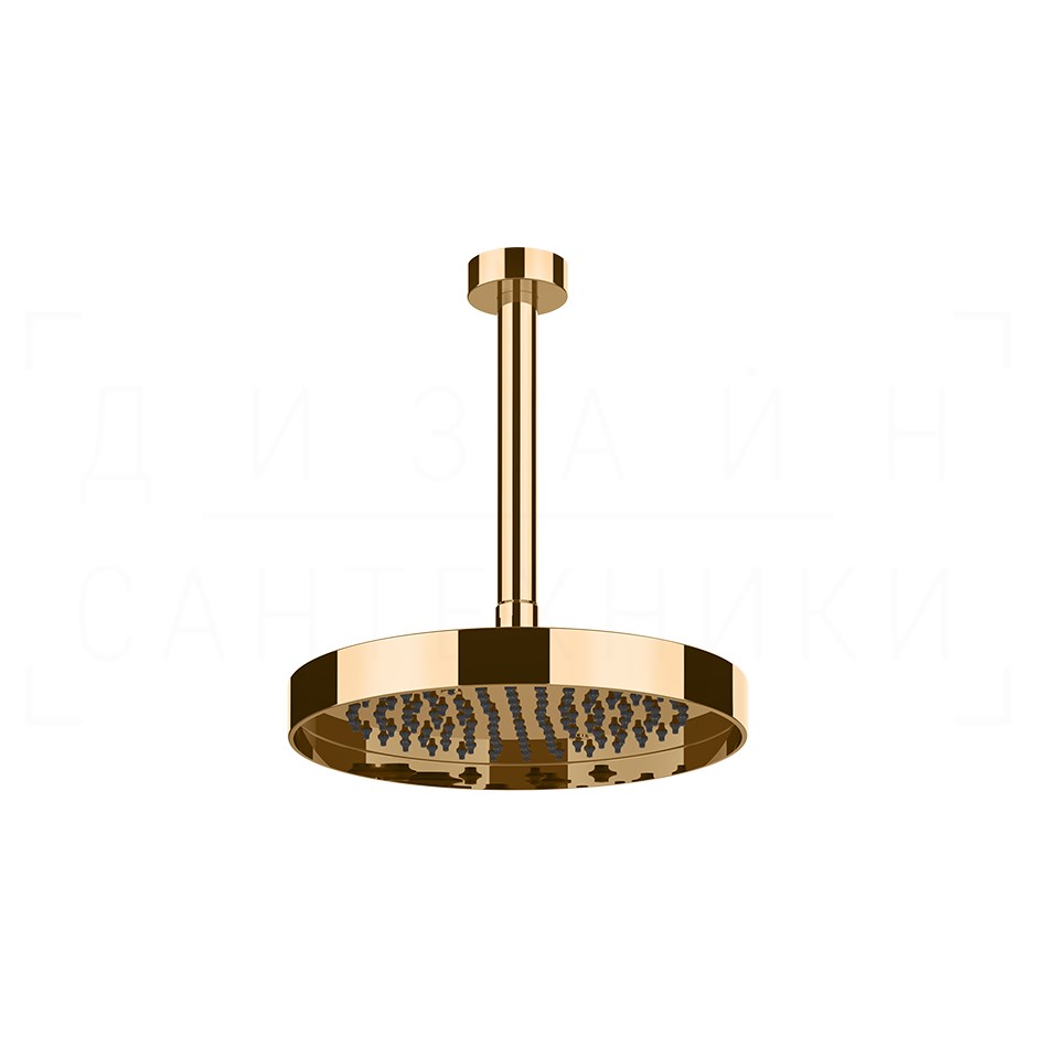Gessi Inverso Верхний душ d25 см, потолочный кронштейн, 1 вид струи, цвет: warm bronze PVD 63050#735