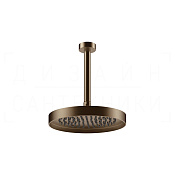 Gessi Inverso Верхний душ d25 см, потолочный кронштейн, 1 вид струи, цвет: coffee bronze brushed PVD 63050#761