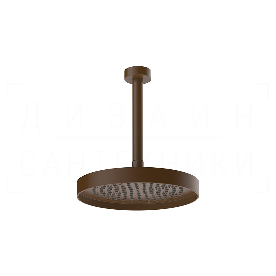 Gessi Inverso Верхний душ d25 см, потолочный кронштейн, 1 вид струи, цвет: dark bronze 63050#845