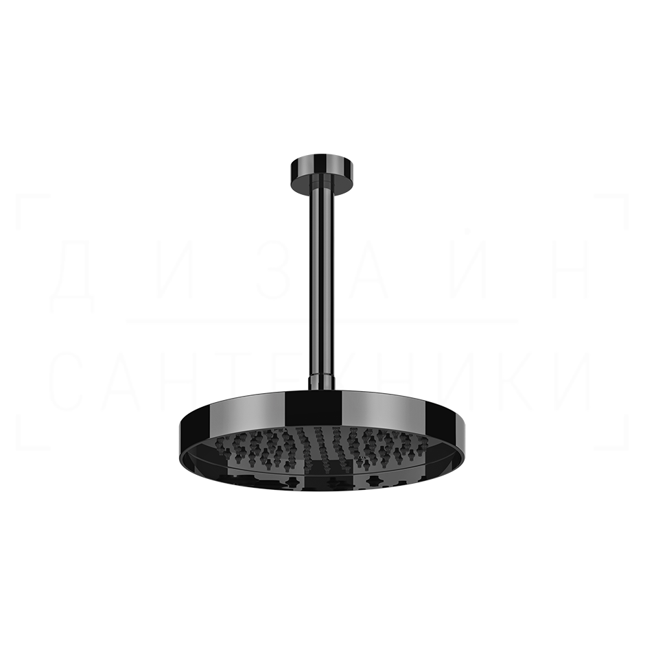 Gessi Inverso Верхний душ d25 см, потолоч. высота под заказ, 1 вид струи, цвет: black metal PVD 63053#706