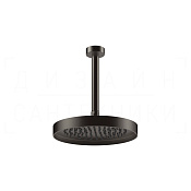 Gessi Inverso Верхний душ d25 см, высота под заказ, 1 вид струи, цвет: black metal brushed PVD 63053#707