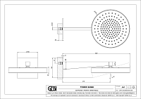 Gessi Inverso Верхний душ d30 см, настенный кронштейн, 1 вид струи, цвет: coffee bronze brushed PVD 63068#761