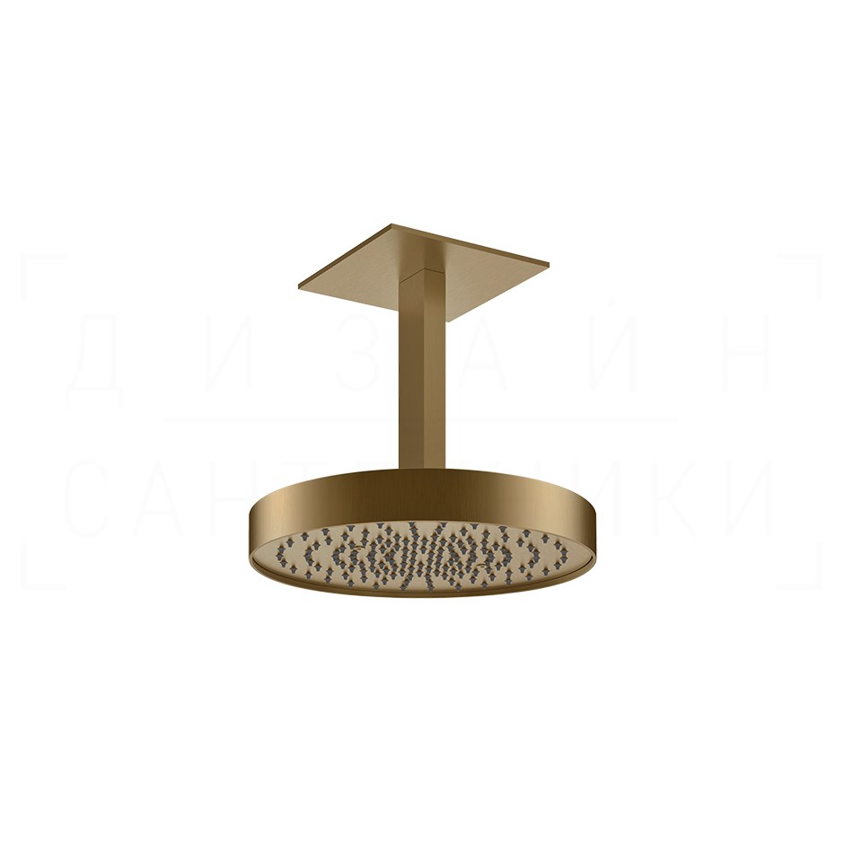 Gessi Inverso Верхний душ d30 см, потолочный кронштейн, 1 вид струи, цвет: deep bronze brushed PVD 63072#791