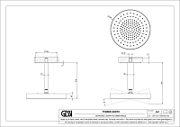 Gessi Inverso Верхний душ d30 см, потолочный кронштейн, 1 вид струи, цвет: deep bronze brushed PVD 63072#791