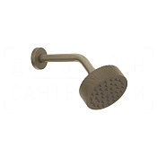Gessi Anello Верхний душ d11,8 см, настенный кронштейн, 1 вид струи, цвет: finox brushed nickel 63354#149