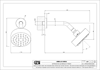 Gessi Anello Верхний душ d11,8 см, настенный кронштейн, 1 вид струи, цвет: matte black 63354#299