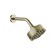 Gessi Anello Верхний душ d11,8 см, настенный кронштейн, 1 вид струи, цвет: brass PVD 63354#710