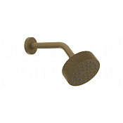 Gessi Anello Верхний душ d11,8 см, настенный кронштейн, 1 вид струи, цвет: antique brass 63354#713