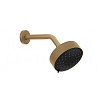 Gessi Anello Верхний душ d12,9 см, настенный кронштейн, 3 вида струи, цвет: warm bronze brushed PVD 63356#726
