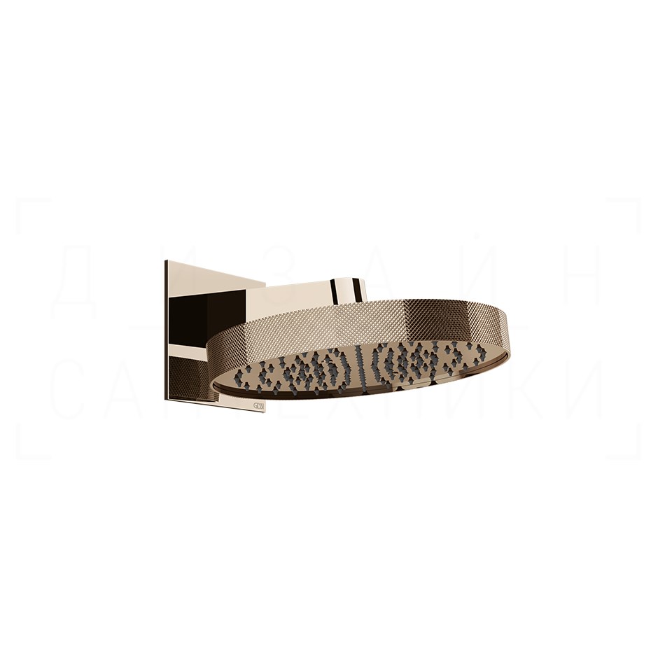 Gessi Anello Верхний душ d30 см, настенный кронштейн, 1 вид струи, цвет: copper PVD 63449#030
