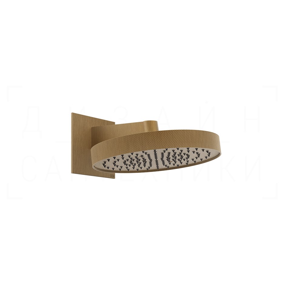 Gessi Anello Верхний душ d30 см, настенный кронштейн, 1 вид струи, цвет: antique brass 63449#713