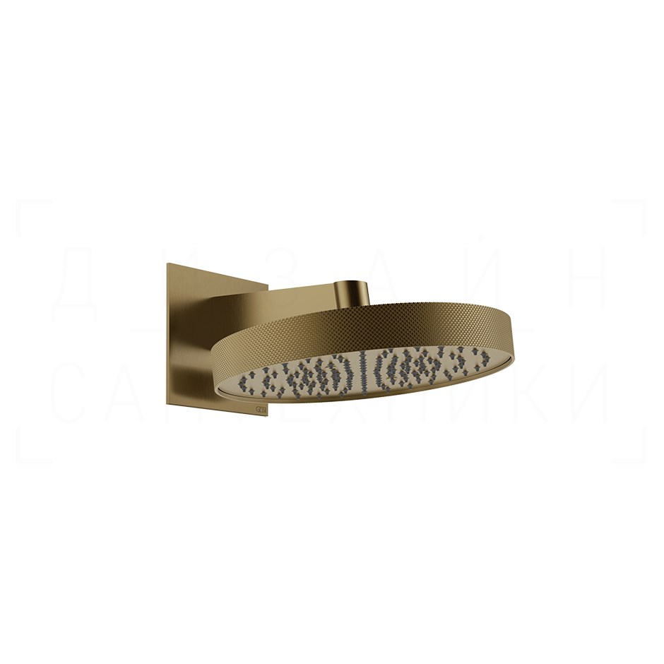 Gessi Anello Верхний душ d30 см, настенный кронштейн, 1 вид струи, цвет: deep bronze brushed PVD 63449#791