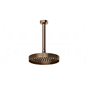 Gessi Anello Верхний душ d21,8 см, потолоч. кронш. высота под заказ, 1 вид струи, цвет: copper PVD 63450#030