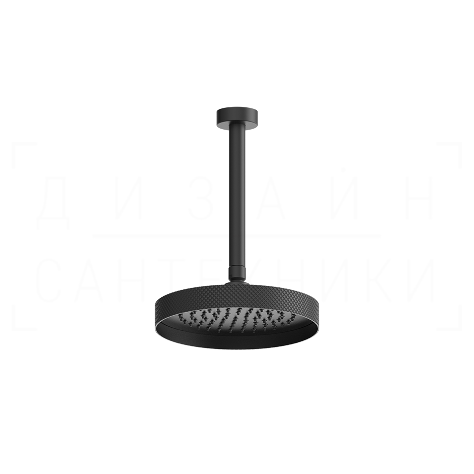 Gessi Anello Верхний душ d21,8 см, потолоч. высота под заказ, 1 вид струи, цвет: matte black 63450#299