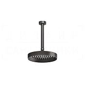 Gessi Anello Верхний душ d21,8 см, высота под заказ, 1 вид струи, цвет: black metal brushed PVD 63450#707