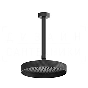 Gessi Anello Верхний душ d30 см, потолочный кронштейн, 1 вид струи, цвет: matte black 63452#299