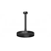 Gessi Anello Верхний душ d30 см, потолочный кронштейн, 1 вид струи, цвет: black metal PVD 63452#706