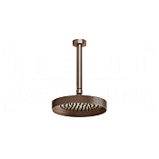 Gessi Anello Верхний душ d30 см, потолочный кронштейн, 1 вид струи, цвет: copper brushed PVD 63452#708