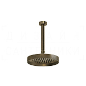 Gessi Anello Верхний душ d30 см, потолочный кронштейн, 1 вид струи, цвет: antique brass 63452#713