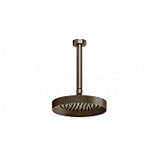 Gessi Anello Верхний душ d30 см, потолочный кронштейн, 1 вид струи, цвет: coffee bronze brushed PVD 63452#761