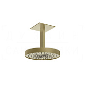 Gessi Anello Верхний душ d30 см, потолоч. высота под заказ, 1 вид струи, цвет: brushed brass PVD 63470#727