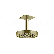 Gessi Anello Верхний душ d30 см, потолочный кронштейн, 1 вид струи, цвет: brass PVD 63472#710