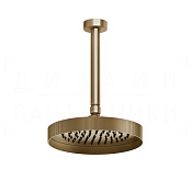 Gessi Anello Верхний душ d21,8 см, высота под заказ, 1 вид струи, цвет: warm bronze brushed PVD 63550#726