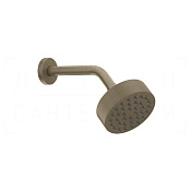 Gessi Ingranaggio Верхний душ d11,8 см, настенный кронштейн, 1 вид струи, цвет: finox brushed nickel 63554#149