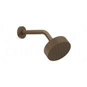 Gessi Ingranaggio Верхний душ d11,8 см, настен. кронш., 1 вид струи, цвет: coffee bronze brushed PVD 63554#761