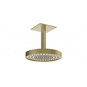 Gessi Ingranaggio Верхний душ d30 см, высота под заказ, 1 вид струи, цвет: brushed brass PVD 63570#727