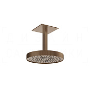 Gessi Ingranaggio Верхний душ d30 см, потолочный кронштейн, 1 вид струи, цвет: copper brushed PVD 63572#708