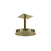 Gessi Ingranaggio Верхний душ d30 см, потолочный кронштейн, 1 вид струи, цвет: brass PVD 63572#710