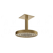 Gessi Ingranaggio Верхний душ d30 см, потолоч. кронштейн, 1 вид струи, цвет: warm bronze brushed PVD 63572#726