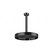 Gessi Inverso Верхний душ d25 см, потолочный кронштейн, 1 вид струи, цвет: black metal PVD 63650#706