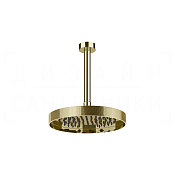 Gessi Inverso Верхний душ d25 см, потолочный кронштейн, 1 вид струи, цвет: brass PVD 63650#710