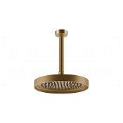 Gessi Inverso Верхний душ d25 см, потолочный кронштейн, 1 вид струи, цвет: warm bronze brushed PVD 63650#726