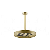 Gessi Inverso Верхний душ d25 см, потолочный кронштейн, 1 вид струи, цвет: brushed brass PVD 63650#727
