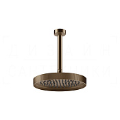 Gessi Inverso Верхний душ d25 см, потолочный кронштейн, 1 вид струи, цвет: coffee bronze brushed PVD 63750#761