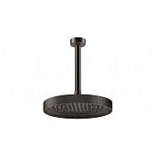 Gessi Inverso Верхний душ d25 см, высота под заказ, 1 вид струи, цвет: black metal brushed PVD 63753#707